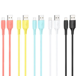 USB кабель BOROFONE BX40 Multicolor Superior MicroUSB, 2.4А, с ароматом конфет